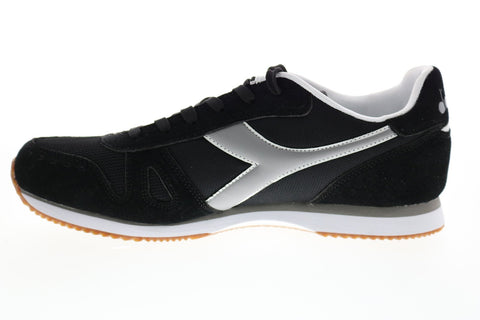 Diadora Simple Run 173745-80013 Mens Black Suede Lifestyle Sneakers Shoes