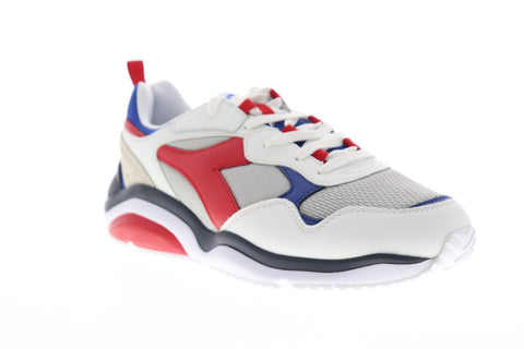 Diadora Whizz Run 174340-C8468 Mens White Synthetic Lace Up Low Top Sneakers Shoes