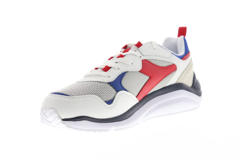 Diadora Whizz Run 174340-C8468 Mens White Synthetic Lace Up Low Top Sneakers Shoes
