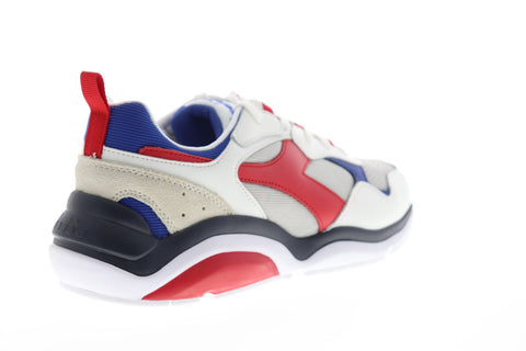 Diadora Whizz Run 174340-C8468 Mens White Synthetic Lace Up Low Top Sneakers Shoes