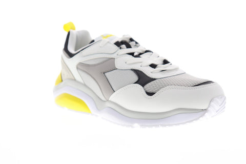 Diadora Whizz Run 174340-C8471 Mens White Synthetic Lace Up Low Top Sneakers Shoes