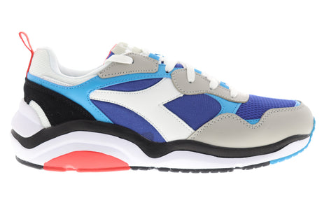 Diadora Whizz Run 174340-C8017 Mens Blue Chunky Low Top Lifestyle Sneakers Shoes