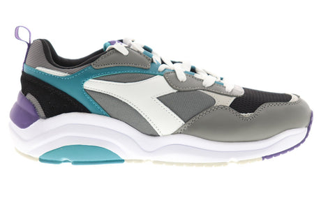 Diadora Whizz Run Mens Gray Synthetic & Nylon Low Top Sneakers Shoes
