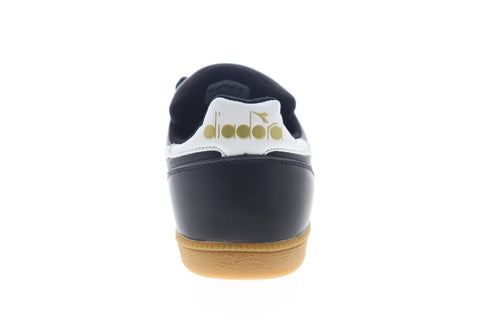 Diadora Gold Indoor 174822-80013 Mens Black Leather Lifestyle Sneakers Shoes