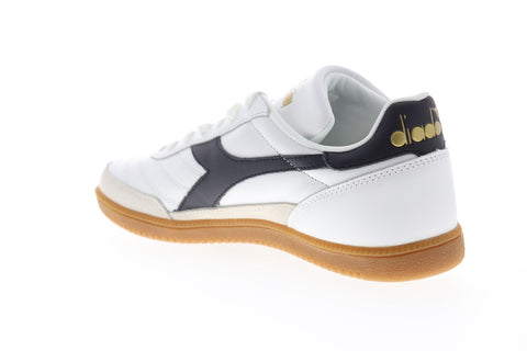 Diadora Gold Indoor 174822-C0013 Mens White Leather Low Top Sneakers Shoes