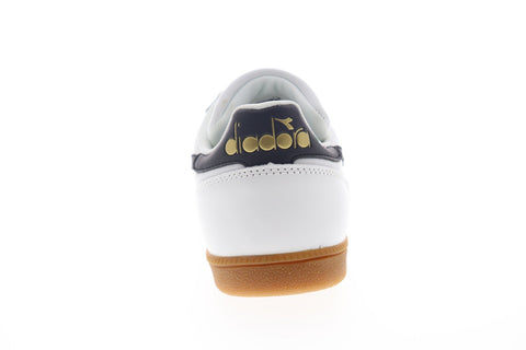 Diadora Gold Indoor 174822-C0013 Mens White Leather Low Top Sneakers Shoes