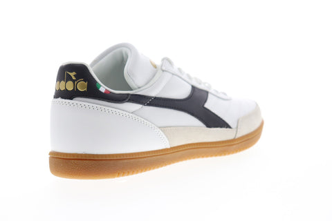 Diadora Gold Indoor 174822-C0013 Mens White Leather Low Top Sneakers Shoes