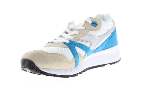 Diadora N9000 Spark 174829-C7944 Mens White Gray Suede Low Top Sneakers Shoes