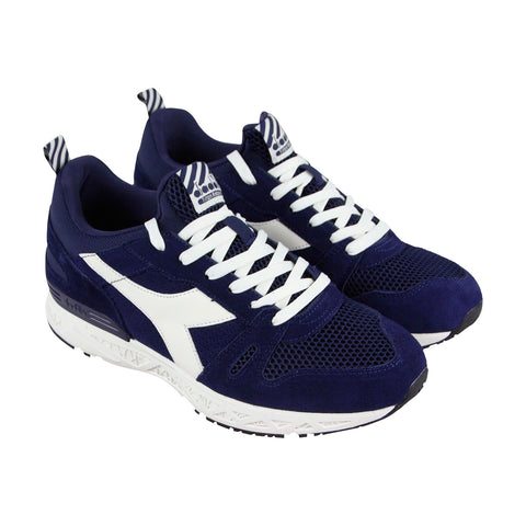 Diadora Titan Reborn Barra 174834-60061 Mens Blue Suede Lifestyle Sneakers Shoes