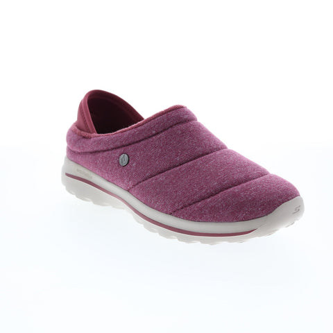 Skechers GOwalk Lounge At Ease 175031 Womens Red Canvas Athletic Walking Shoes