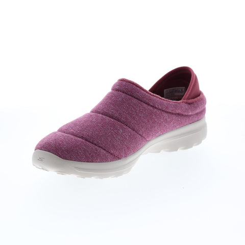 Skechers GOwalk Lounge At Ease 175031 Womens Red Canvas Athletic Walking Shoes