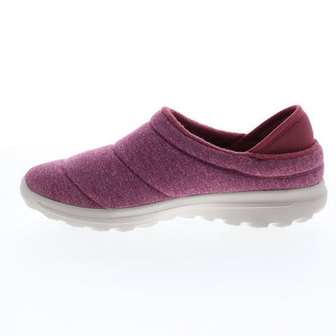 Skechers GOwalk Lounge At Ease 175031 Womens Red Canvas Athletic Walking Shoes