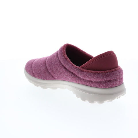 Skechers GOwalk Lounge At Ease 175031 Womens Red Canvas Athletic Walking Shoes