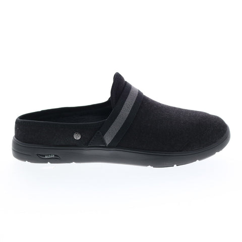 Skechers Arch Fit Lounge Comfy 175135 Womens Black Canvas Slippers Clogs Shoes