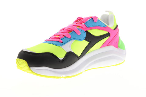 Diadora Whizz Run Fluo FL 175470-C0871 Mens Black Nylon & Synthetic Low Top Sneakers