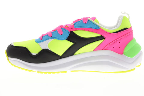 Diadora Whizz Run Fluo FL 175470-C0871 Mens Black Nylon & Synthetic Low Top Sneakers