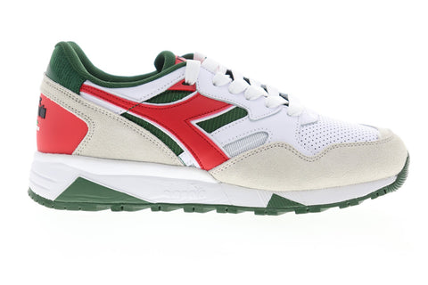 Diadora N9002 Beta 175498-C5283 Mens White Suede Lace Up Low Top Sneakers Shoes