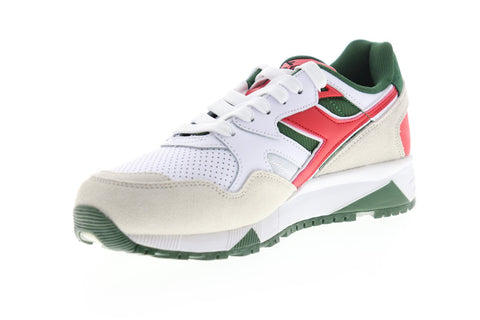 Diadora N9002 Beta 175498-C5283 Mens White Suede Lace Up Low Top Sneakers Shoes