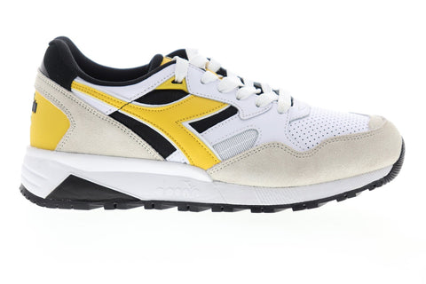 Diadora N9002 Beta 175498-C8224 Mens White Suede Lace Up Low Top Sneakers Shoes