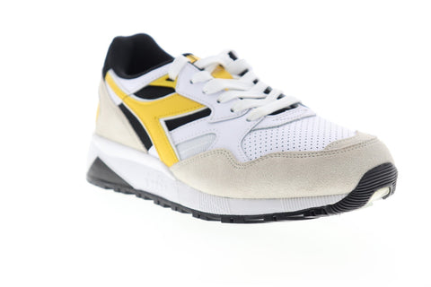 Diadora N9002 Beta 175498-C8224 Mens White Suede Lace Up Low Top Sneakers Shoes