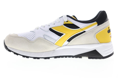 Diadora N9002 Beta 175498-C8224 Mens White Suede Lace Up Low Top Sneakers Shoes