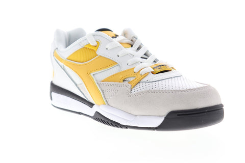 Diadora Rebound Ace Beta 175499-C8224 Mens White Suede Low Top Sneakers Shoes