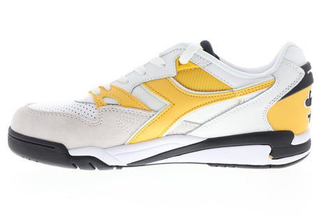 Diadora Rebound Ace Beta 175499-C8224 Mens White Suede Low Top Sneakers Shoes