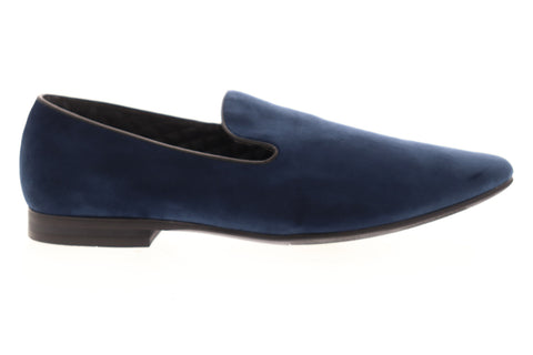 Giorgio Brutini Cress 176033 Mens Blue Canvas Slip On Casual Loafers Shoes