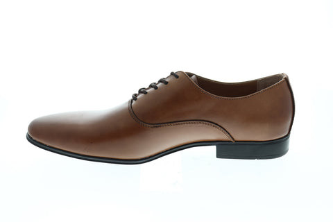 Giorgio Brutini Stone Mens Brown Leather Casual Dress Lace Up Oxfords Shoes