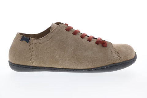 Camper Peu Cami 17665-183 Mens Brown Tan Suede Lace Up Low Top Sneakers Shoes