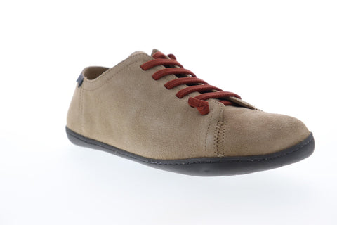 Camper Peu Cami 17665-183 Mens Brown Tan Suede Lace Up Low Top Sneakers Shoes