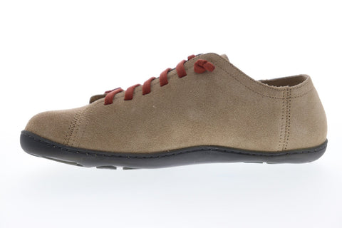 Camper Peu Cami 17665-183 Mens Brown Tan Suede Lace Up Low Top Sneakers Shoes