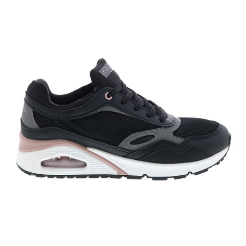 Skechers Uno Heel Hints 177095 Womens Black Lifestyle Sneakers Shoes