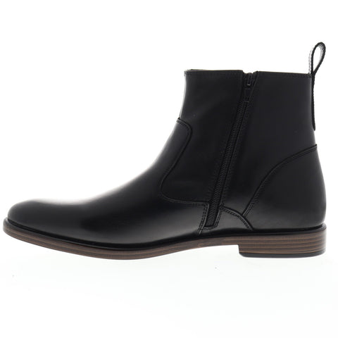 Giorgio Brutini Shale 177261 Mens Black Leather Chelsea Zipper Boots Shoes