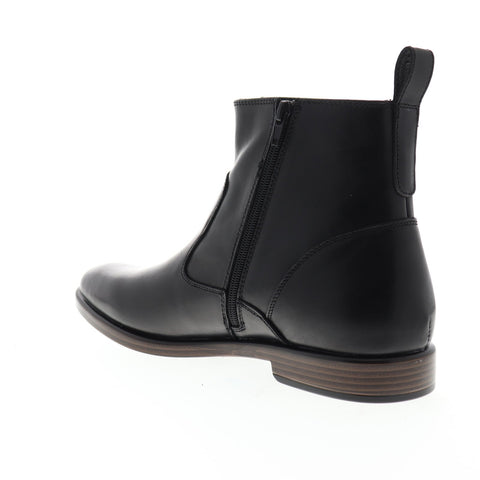 Giorgio Brutini Shale 177261 Mens Black Leather Chelsea Zipper Boots Shoes