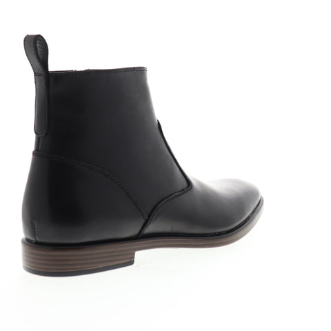 Giorgio Brutini Shale 177261 Mens Black Leather Chelsea Zipper Boots Shoes