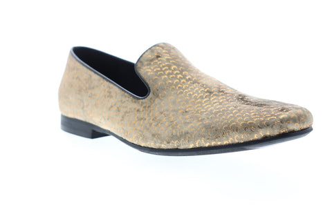 Giorgio Brutini Court 179634 Mens Gold Yellow Canvas Casual Loafers Shoes