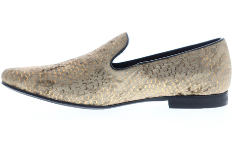 Giorgio Brutini Court 179634 Mens Gold Yellow Canvas Casual Loafers Shoes