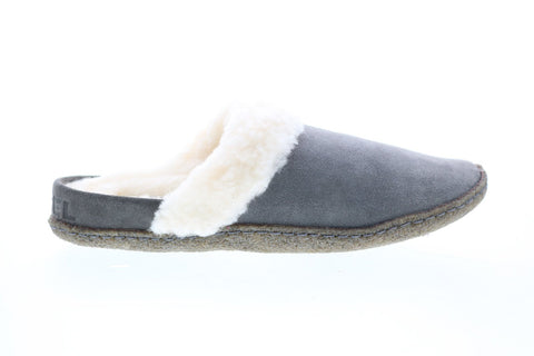 Sorel Nakiska Slide II 1807871052 Womens Gray Suede Mules Slippers Shoes
