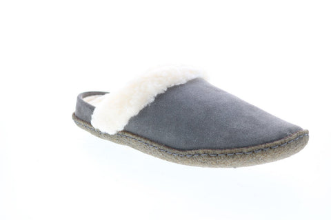 Sorel Nakiska Slide II 1807871052 Womens Gray Suede Mules Slippers Shoes