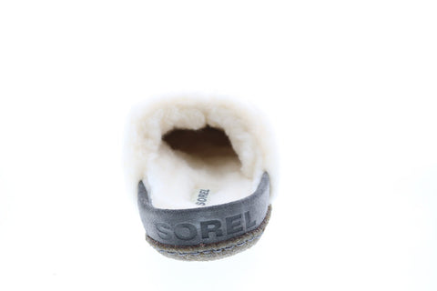 Sorel Nakiska Slide II 1807871052 Womens Gray Suede Mules Slippers Shoes