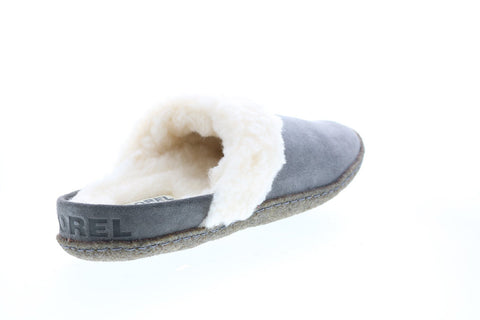 Sorel Nakiska Slide II 1807871052 Womens Gray Suede Mules Slippers Shoes
