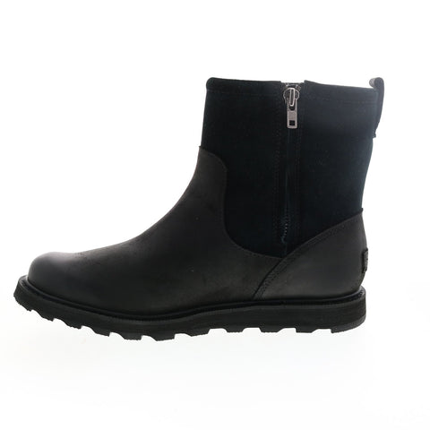 Sorel Madson Zip Waterproof 1808011010 Mens Black Leather Casual Dress Boots