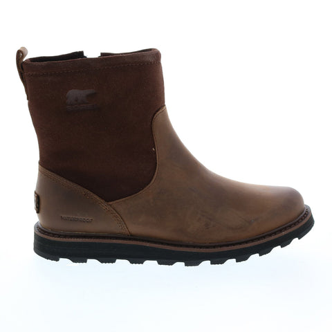 Sorel Madson Zip Waterproof 1808011256 Mens Brown Leather Casual Dress Boots