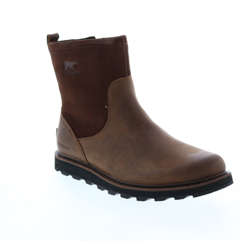 Sorel Madson Zip Waterproof 1808011256 Mens Brown Leather Casual Dress Boots
