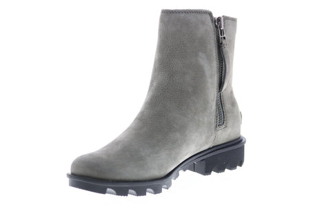 Sorel Phoenix Zip 1834161052 Womens Gray Leather Casual Dress Boots