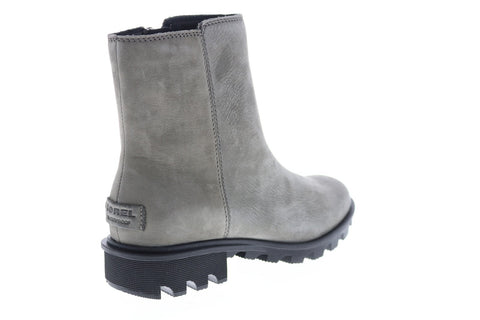 Sorel Phoenix Zip 1834161052 Womens Gray Leather Casual Dress Boots