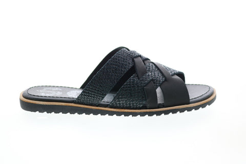 Sorel Ella Slide 1848741010 Womens Black Leather Slip On Slides Sandals Shoes