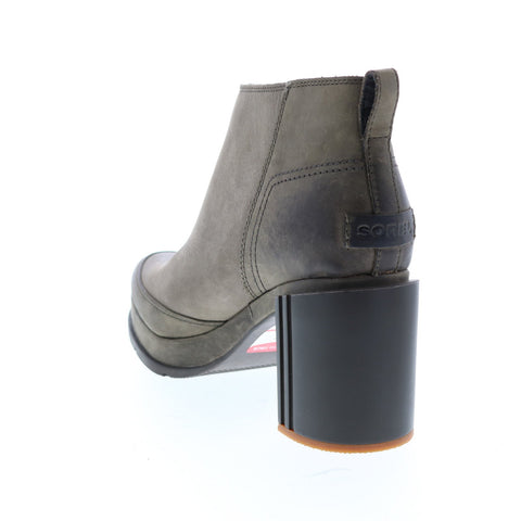 Sorel Blake Bootie Quarry 1876641245 Womens Gray Nubuck Zipper Ankle & Booties Boots 
