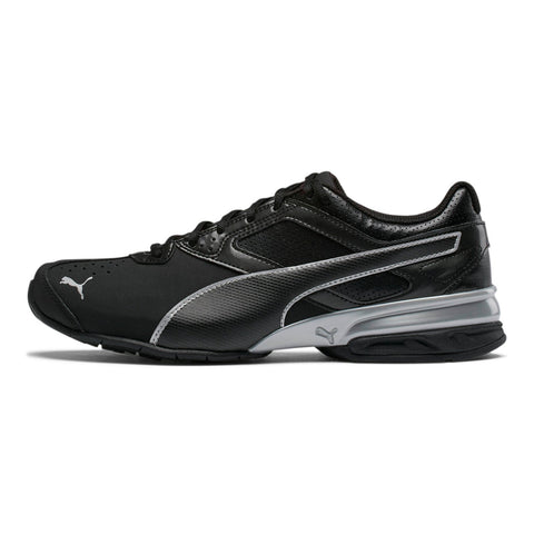Puma Tazon 6 FM 18987303 Mens Black Leather Lace Up Athletic Running Shoes